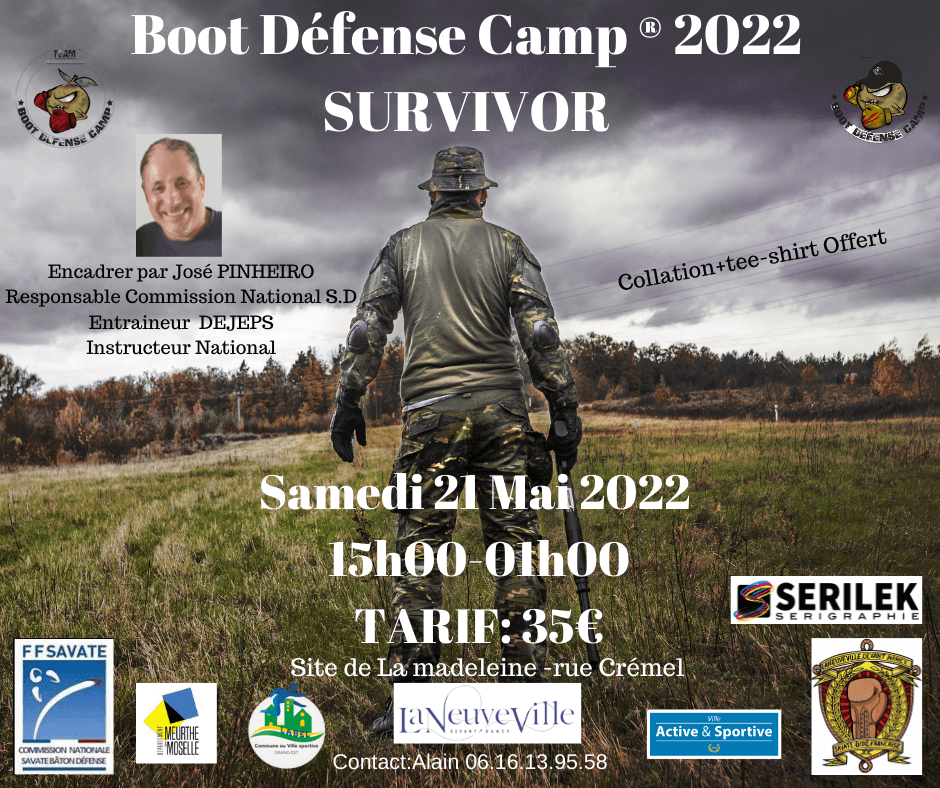 Savate Laneuveville Boot-Defense-Camp-®-2020-SURVIVOR-jose BOOT DEFENSE CAMP® 2022 SURVIVOR 