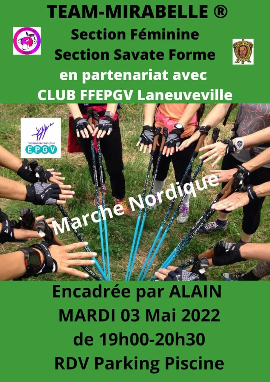 Savate Laneuveville marche-nordique-affiche DECOUVERTE DE LA MARCHE NORDIQUE  