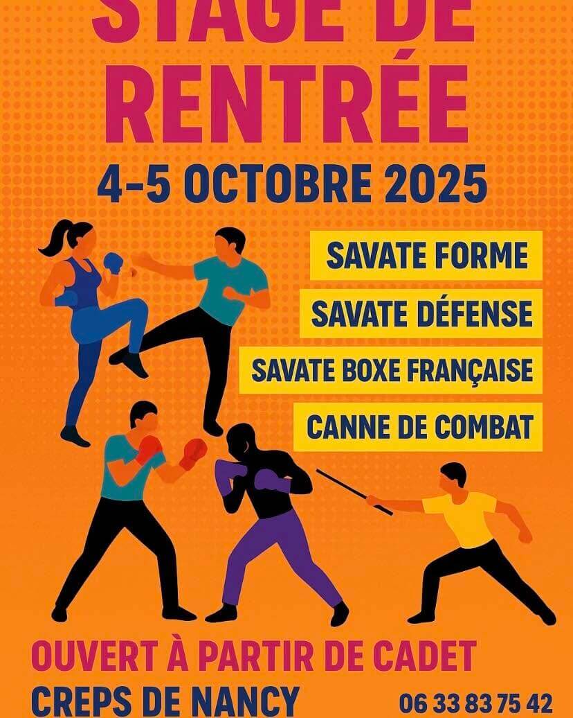 Savate Laneuveville stage-rentree Stage de rentrée de la Ligue Grand Est au CREPS de Nancy